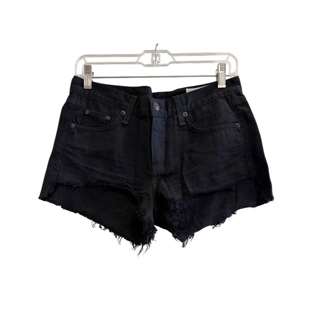 Rag & Bone Denim Shorts Women 25‎ Black Cut Off Frayed Hem W1907O160BLF